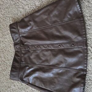 Abercrombie Brown Leather Skirt